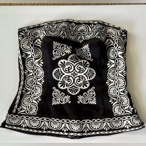 White House Black Market black and white bustier size 10